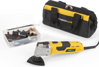 Powerplus oszillierendes Multitool Powx1348 – 450 W – vielseitiges Multitool mit 35 Zubehörteilen. - Werkzeuge, Set