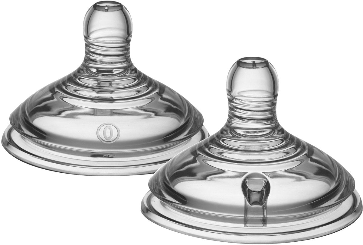 Tommee Tippee Natural Start Flaschensauger – extra langsame Zuführgeschwindigkeit 0 m+ – 2er-Set