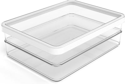 Rotho - hochwertiger Stapelbehälter - Aufbewahrung - 2x 0,85 Liter - Vorratsglas - Vorratsdose - Kühlschrank-Organizer