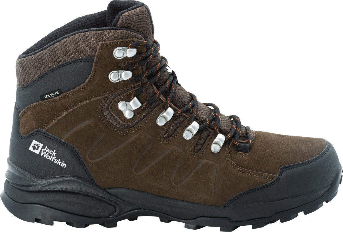 Jack Wolfskin Refugio Texapore Mid M Herren-Wanderstiefel – Braun Phantom – Größe 44
