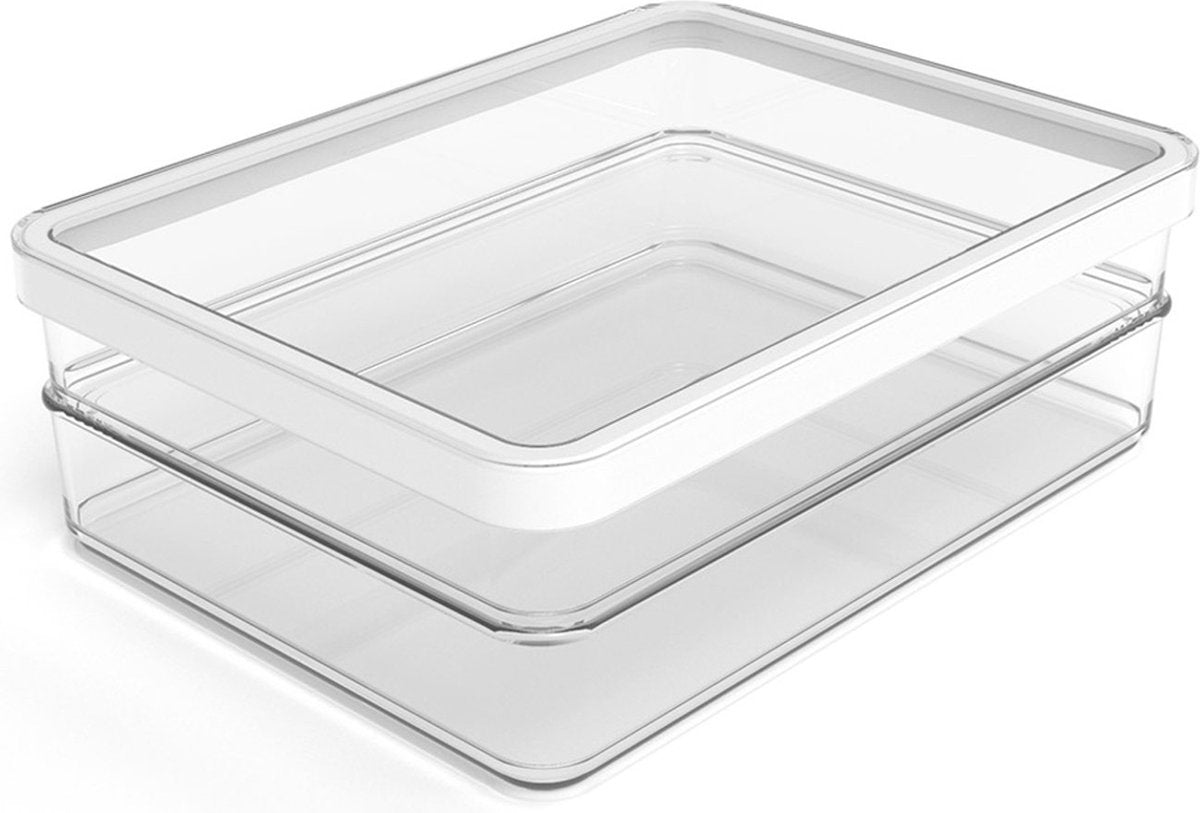 Rotho - hochwertiger Stapelbehälter - Aufbewahrung - 2x 0,85 Liter - Vorratsglas - Vorratsdose - Kühlschrank-Organizer