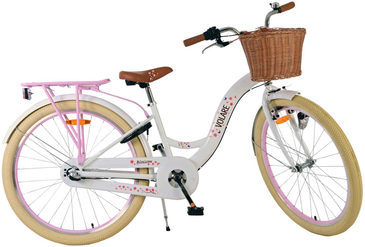 Volare Blossom Children's Bicycle - Mädchen - 26 Zoll - Weiß - Nexus 3 Gänge