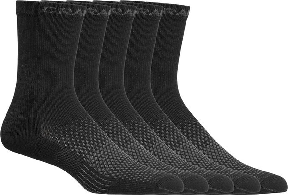 Craft Active High Sock 5er-Pack Unisex-Sportsocken – Schwarz