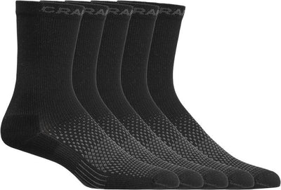 Craft Active High Sock 5er-Pack Unisex-Sportsocken – Schwarz