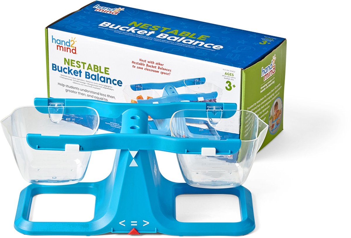 Lernressourcen, schachtelbare Eimerwaage, einzeln – 3+