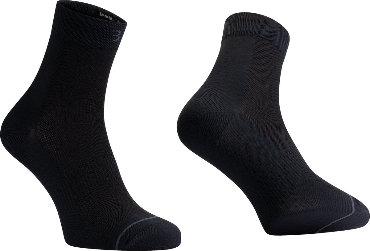 Bbb Cycling Radsocken Schwarz – 3 Paar – Länge: 13 cm – Strapazierfähige Radsocken Sommer – Größe 44 47 – Radsocken Herren und Damen – combifeet bso-20