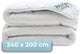 Stille. Living Hush Living – synthetische Bettdecke – 4 Jahreszeiten – 240 x 200 cm – 200 g/m² + 300 g/m² hochwertige Polyesterfaser – mit Befestigungsschlaufen – weich und leicht