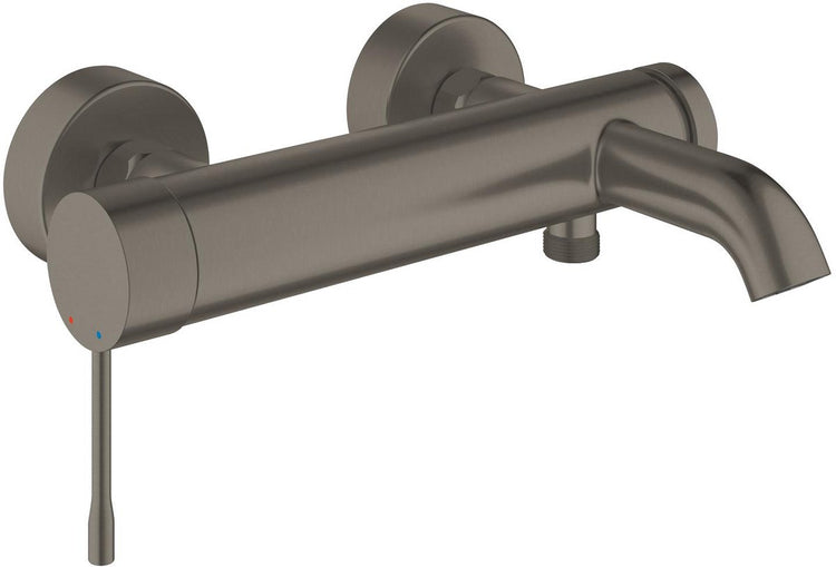 Grohe Essence neue Badewannenarmatur – mit Ablaufgarnitur – 15 cm – Hartgraphit gebürstet – 33624al1