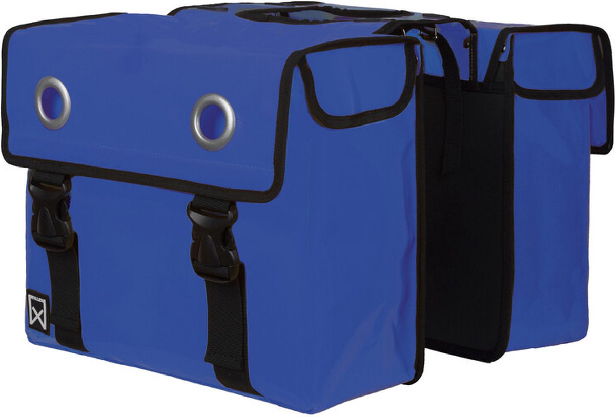 Willex Doppel-Fahrradtasche – Bisonyl – Blau – 52 l – universelle Montage