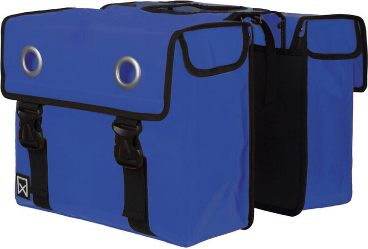 Willex Doppel-Fahrradtasche – Bisonyl – Blau – 52 l – universelle Montage