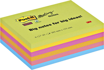 Post-it 3m 86456sseu selbstklebendes Notizpapier, rechtwinklig, bunt, 45 Blatt, selbstklebend