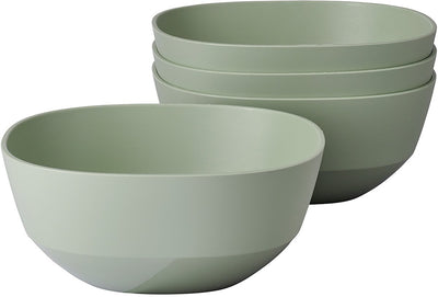 Mepal Servierschüssel Silueta – 4x 750 ml – Salatschüssel – nordischer Salbei