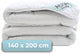 Stille. Living Hush Living – synthetische Bettdecke – 4 Jahreszeiten – 140 x 200 cm – 200 g/m² + 300 g/m² hochwertige Polyesterfaser – mit Befestigungsschlaufen – weich und leicht