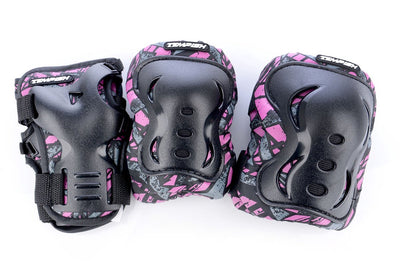 Tempish Skate-Schutzset für Erwachsene – Knie-, Ellenbogen- und Handgelenkschützer – Pink – Größe S