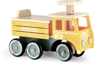 Vilac Lauflernwagen aus Holz – Baufahrzeug für Kleinkinder.