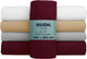 Stille. Living Hush Living Spannbettlaken 100 % Baumwolle, 144 tc, flexibel und atmungsaktiv – rundum elastisch – 140 x 200 + 30 cm – Bordeaux
