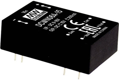 MW Mean Well DCWN06C-05 DC-DC-Wandlermodul 500 MA 6 W Anzahl der Ausgänge: 2 x Inhalt 1 Stück