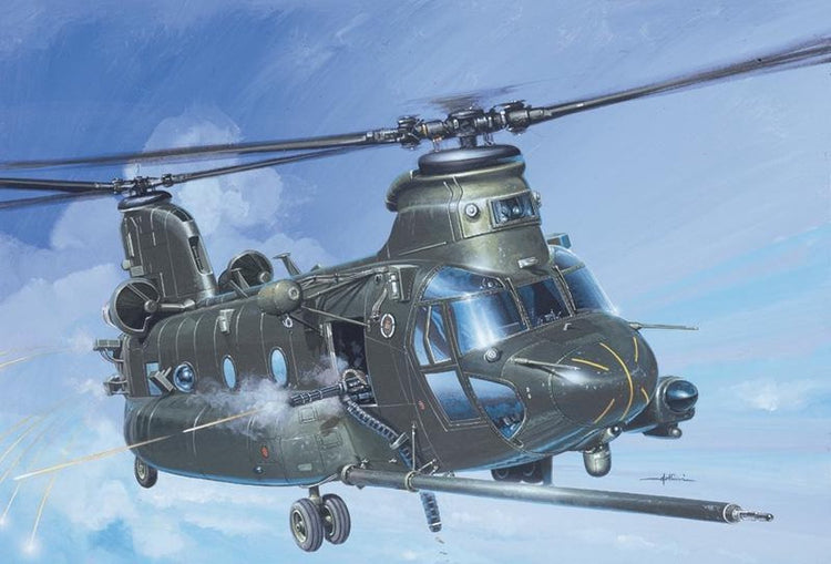 Italeri Modellbausatz Flugzeug – 1218 Boeing MH-47E Soa Chinook – Hubschrauber aus Kunststoff – 1:72 – Modellbau