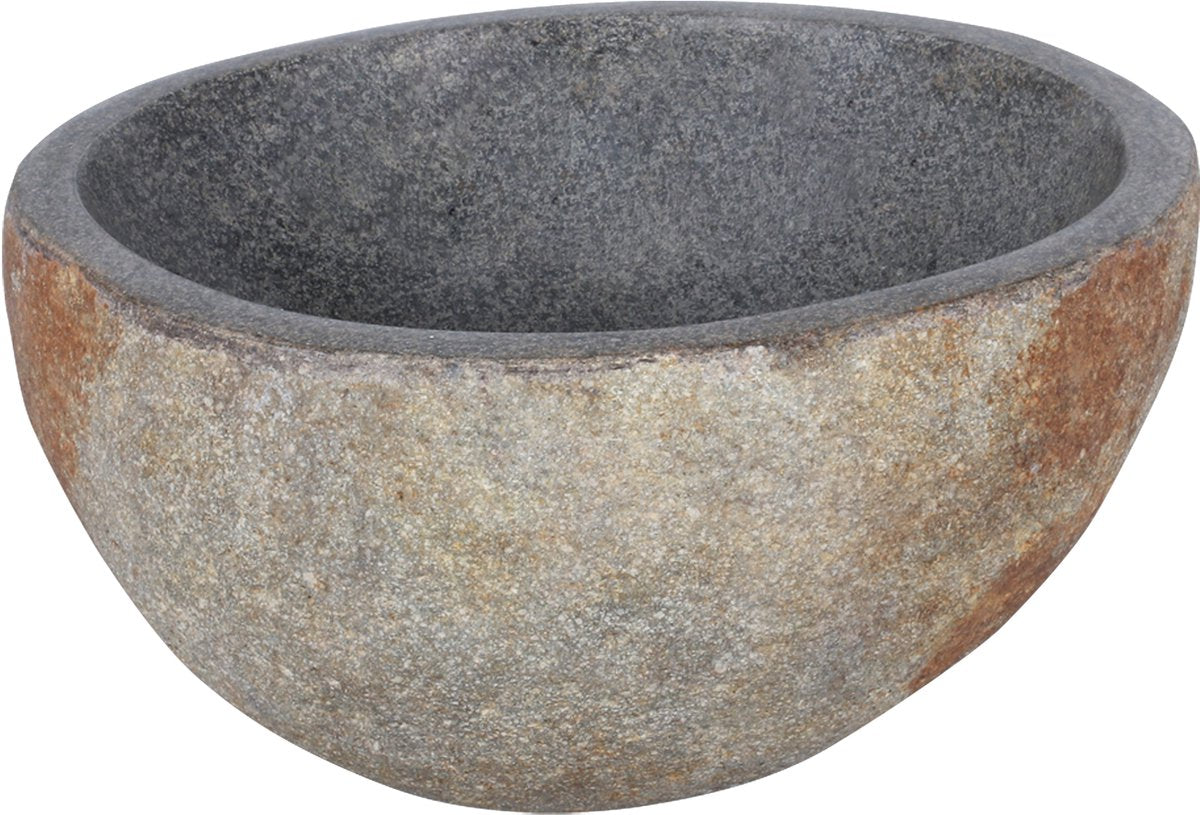 Differnz Lombok Waschbecken 36 cm rund River Stone Grey
