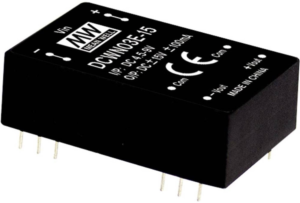 Mean Well DCWN03C-12 DC-DC-Wandlermodul 125 mA 3 W Anzahl der Ausgänge: 2 x Inhalt 1 Stück(e)