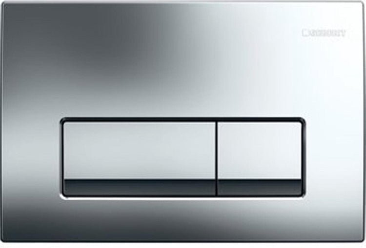 Geberit delta50 Bedienplatte – 2-Tasten-Unterputz – rechteckige Tasten – Chrom glänzend