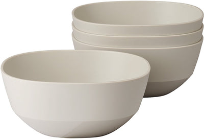 Mepal Servierschüssel Silueta - 4x 750 ml - Salatschüssel - Nordic White