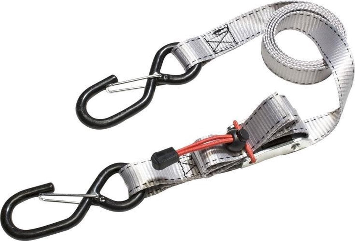 Masterlock Spanngurtset mit S-Haken grau 1,8 m