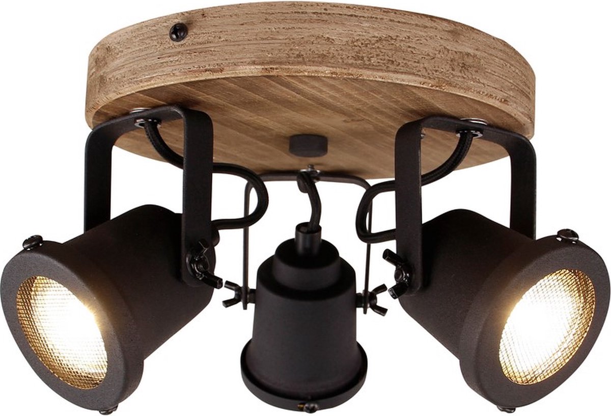 Brilliant Inge – Deckenstrahler – GU10 – schwarzes Holz