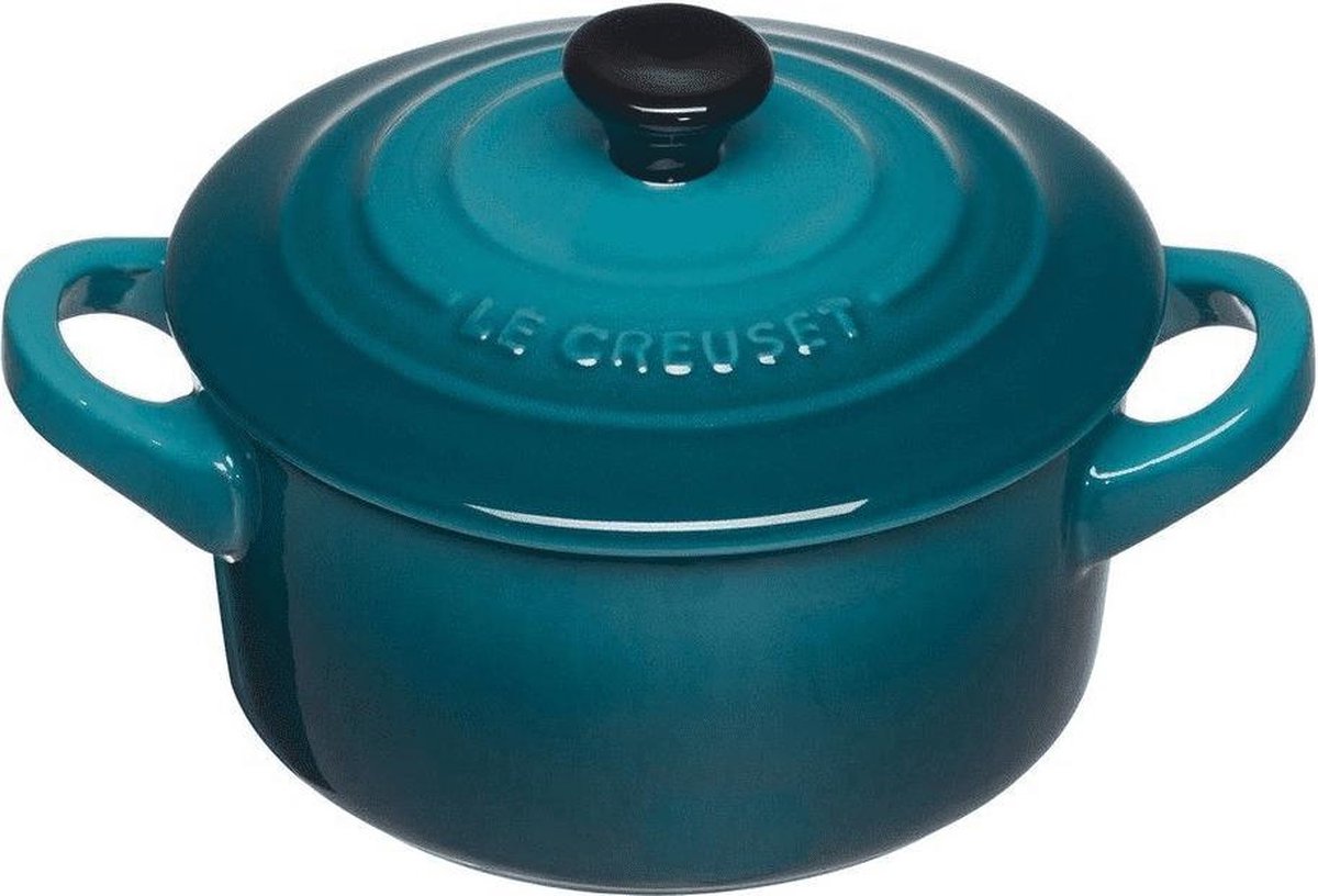 Le Creuset Servierpfanne Mini-Auflauf – Signatur – tiefes Blaugrün – ø 10 cm 250 ml