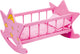 Kleiner Fuß Holzpuppenbett Stern rosa