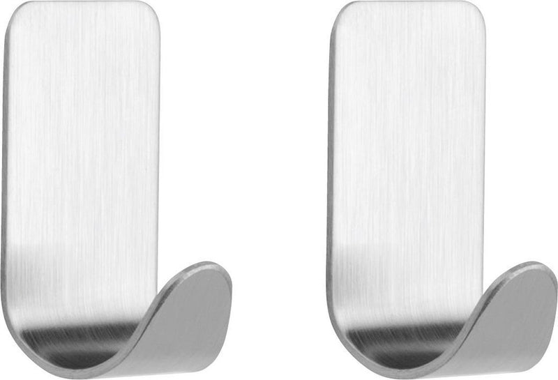 Tiger - Handtuchhaken Basic - 2 Stück - gebürsteter Edelstahl