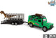 Kids Globe Die Cast Land Rover mit Dino-Trailer, 29 cm