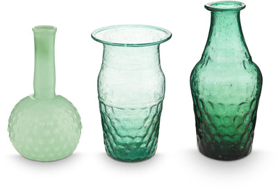 Pip Studio - Blumenvase - Wohnaccessoires - Blaugrün - Glasvase - Set mit 3 Vasen