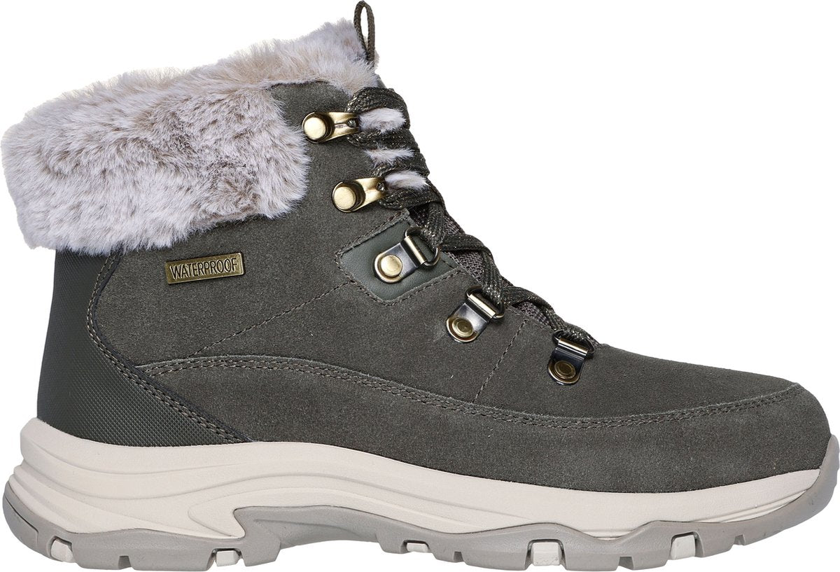 Skechers Trego – Schneesorgen Damenstiefel – Olivgrün – Größe 38