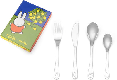 Zilverstad - Kinderbesteck Miffy Fruit 4-teiliges Set aus Edelstahl 18 10