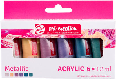 TALENS Art Creation Acrylfarben Set Metallic, 6x12ml