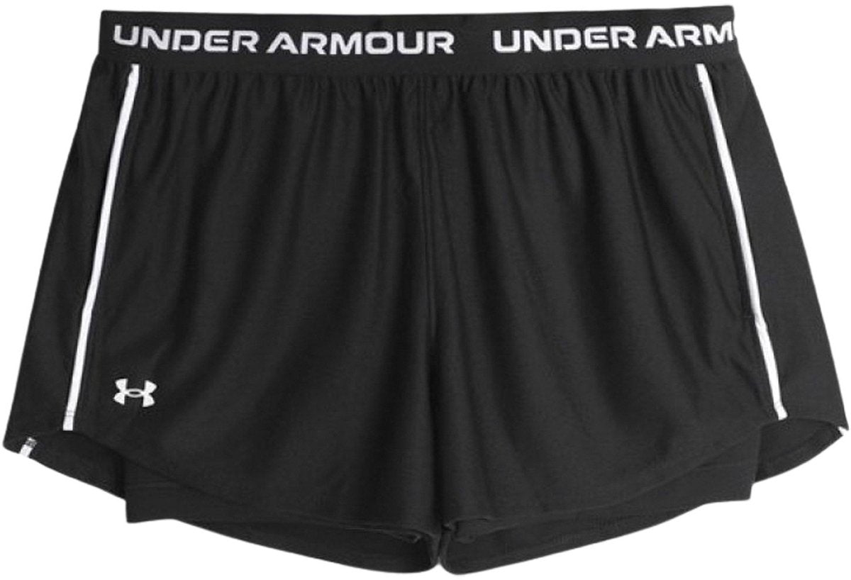 Under Armour Tech Play Up 2in1 Shorts-Blk Damen-Sporthose – Schwarz – Weiß