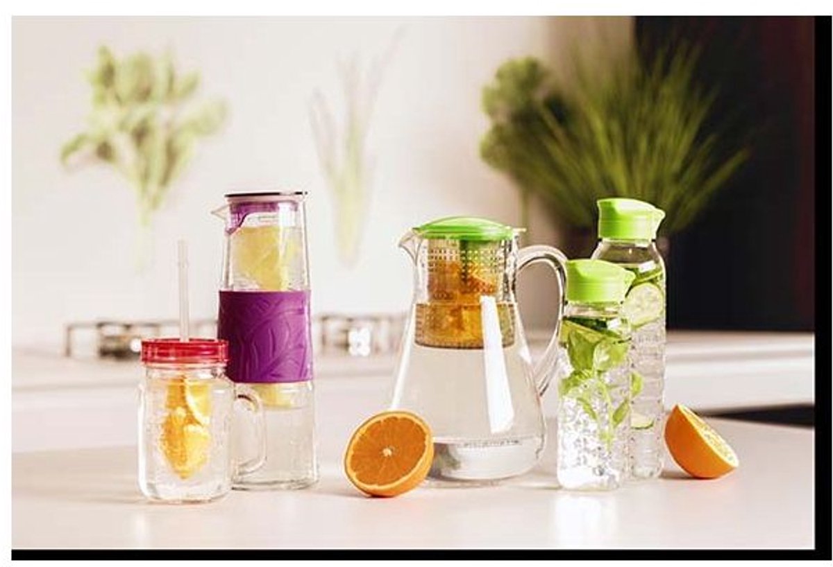 Curver Dots-Serie – Trinkflasche – 0,75 l – ergonomisch – grün
