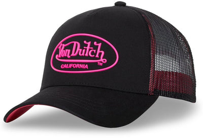 Von Dutch – Snapback Trucker Cap Dom p | Einheitsgröße | verstellbar | Schnappverschluss - schwarz rosa