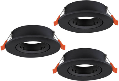 Eglo Barranco Einbaustrahler - gu10 - ø 9 cm - schwarz - 3er-Set - neigbar
