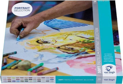 Van Gogh-Portraitauswahl in sanften Pastelltönen mit 36 Farben