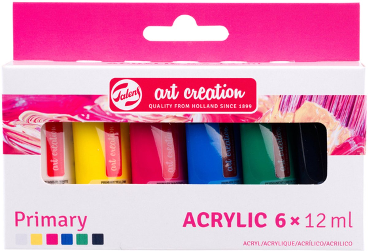 TALENS Art Creation Acrylfarben Set Primär, 6x12ml