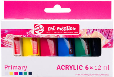 TALENS Art Creation Acrylfarben Set Primär, 6x12ml