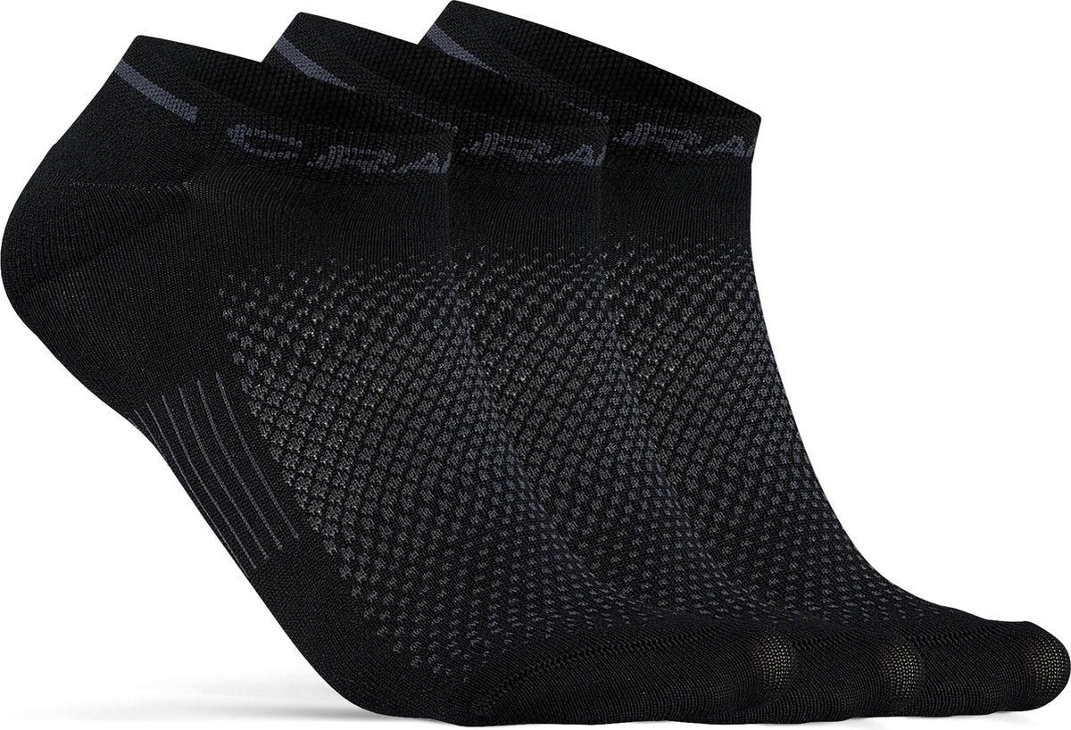 Craft Active Shaftless Sock 3er-Pack Unisex-Sportsocken – Schwarz