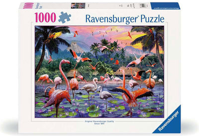 Ravensburger Jigsaw Puzzle Pink Flamingos, 1000st.