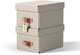 Leitz Puro kleine Aufbewahrungsbox mit Deckel – 2er-Set – 7 l – 100 % recycelter Karton – Beige