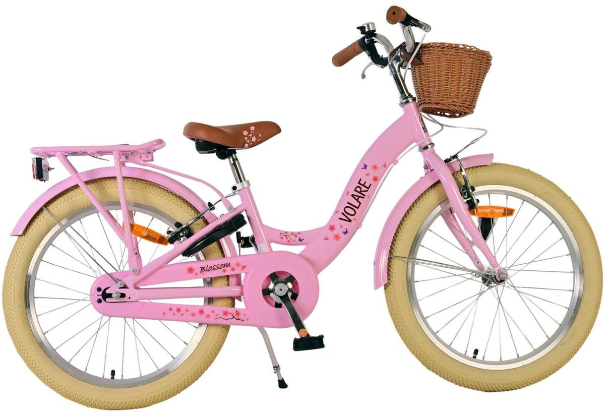 Volare Blossom Children's Bicycle - Mädchen - 20 Zoll - Pink - Zwei Handbremsen