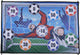 Eddy Toys Fußballtor-Spielset – Fußball-Trainingsgerät mit Zielscheibe und Ball – Spielzeug für drinnen und draußen für Kinder – faltbares Fußballtor