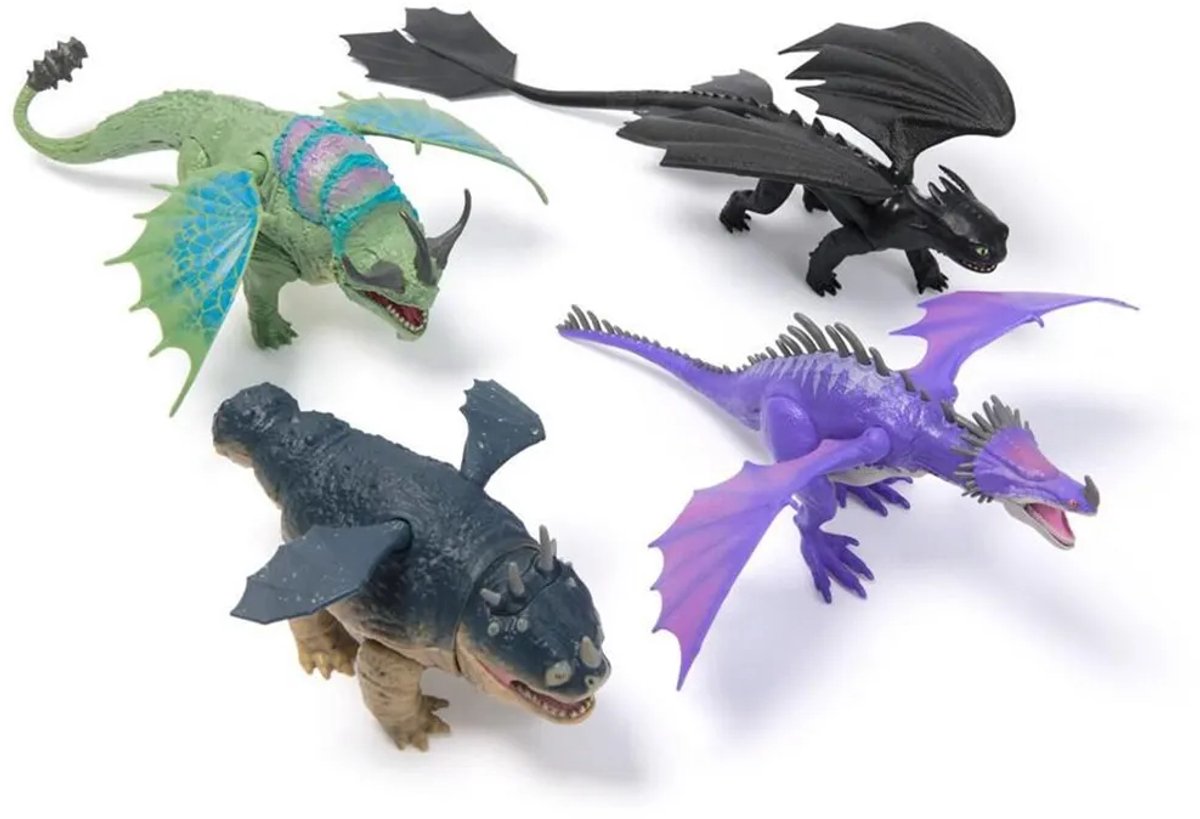 Spin Master, einfache Drachenfigur, wie man einen Drachen trainiert, 4 verschiedene, violette Farben