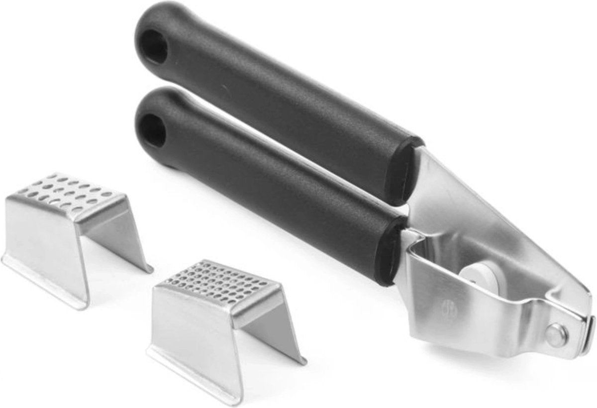 Hendi Knoblauchpresse – leicht zu reinigen – abnehmbare Gitter – schwarz – 180 x 25 mm